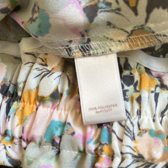 LC Lauren Conrad Belted Paper Bag Flowy Floral Tie Shorts, Size XL Elastic Waist - Picture 8 of 8